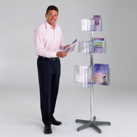 Pirouette Revolving Literature Dispenser | Brochure Sizes: DL / A5 / A4